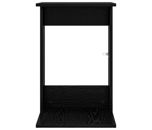 Sānu Galds Melns Ozolkoks 40 X 38 X 62,5 Cm Inženierijas Koks Vidaxl