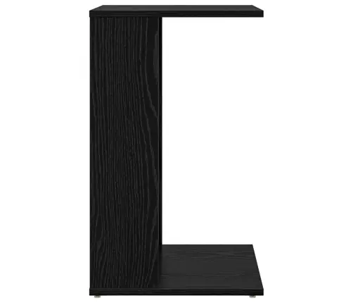 Sānu Galds Melns Ozolkoks 40 X 38 X 62,5 Cm Inženierijas Koks Vidaxl