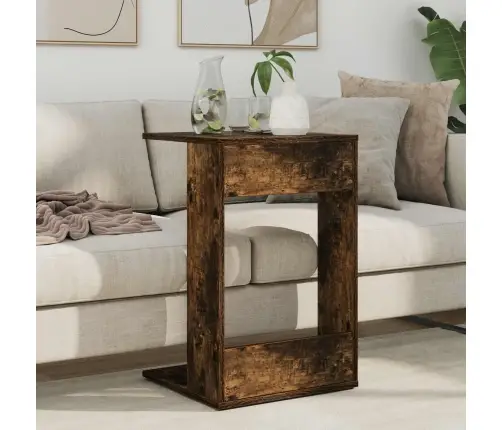 Sānu Galds Dūmaka Ozols 40 X 38 X 62,5 Cm Inženierijas Koks Vidaxl