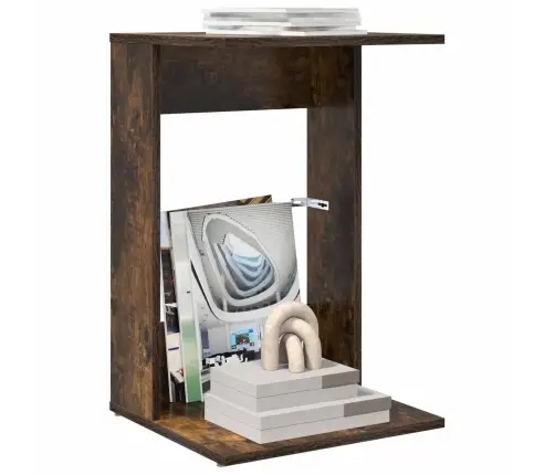 Sānu Galds Dūmaka Ozols 40 X 38 X 62,5 Cm Inženierijas Koks Vidaxl