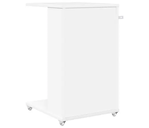 Külglaud Rattaga Valge 40 X 35 X 60 Cm Tehispuit