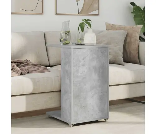 Sānu Galds Betona Pelēks 40 X 35 X 60 Cm Inženierijas Koks Vidaxl