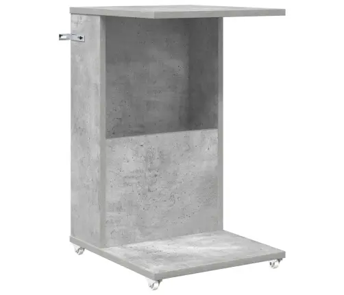 Sānu Galds Betona Pelēks 40 X 35 X 60 Cm Inženierijas Koks Vidaxl