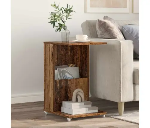 Sānu Galds Vecs Koks 40 X 35 X 60 Cm Inženierijas Koks Vidaxl