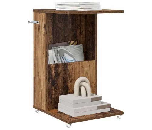 Sānu Galds Vecs Koks 40 X 35 X 60 Cm Inženierijas Koks Vidaxl