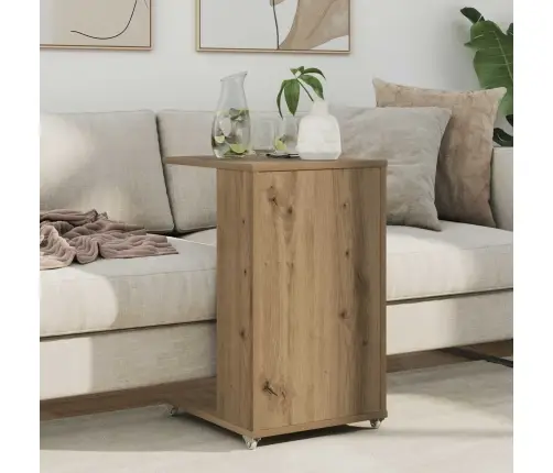 Sānu Galds Artisānā Ozols 40 X 35 X 60 Cm Inženierijas Koks Vidaxl