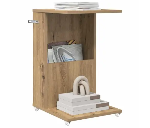 Sānu Galds Artisānā Ozols 40 X 35 X 60 Cm Inženierijas Koks Vidaxl