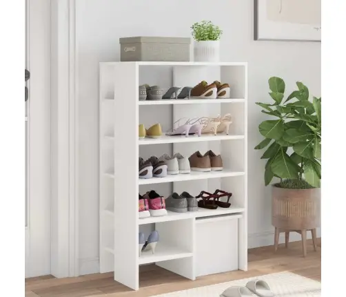 Kinga Kapp Riiuliga Ladustamisega 2 Pcs Valge Tehispuit