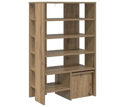 Apavu Skapis Ar Plauktu 2 Pcs Artisānā Ozols Inženierijas Koks Vidaxl