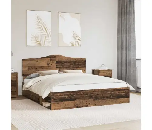 Gultas Rāmis Vecs Koks 200 X 200 Cm Ciets Priedes Koks Vidaxl