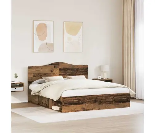 Gultas Rāmis Vecs Koks 200 X 200 Cm Ciets Priedes Koks Vidaxl