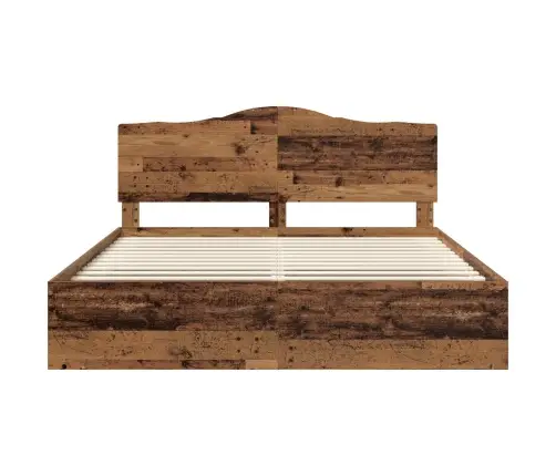 Gultas Rāmis Vecs Koks 200 X 200 Cm Ciets Priedes Koks Vidaxl