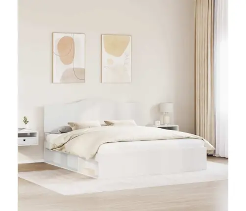 Lovos Rėmas Balta 180 X 200 Cm Kietos Pušies Mediena