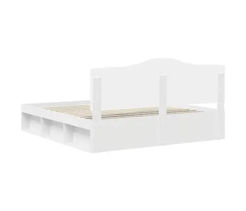 Lovos Rėmas Balta 180 X 200 Cm Kietos Pušies Mediena