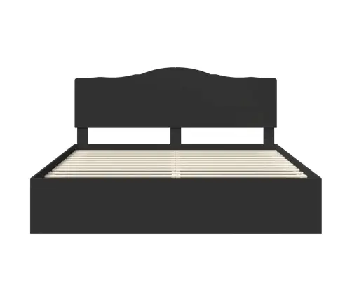 Gultas Rāmis Melna 180 X 200 Cm Ciets Priedes Koks Vidaxl