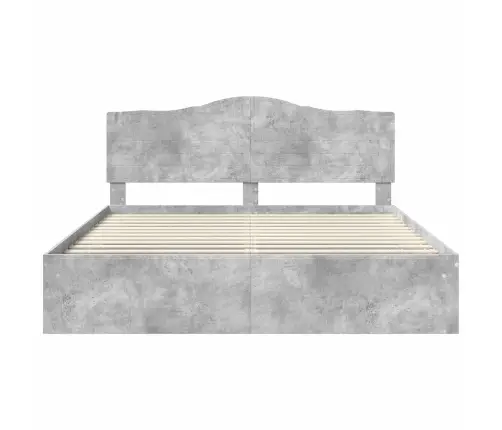 Gultas Rāmis Betons 180 X 200 Cm Ciets Priedes Koks Vidaxl