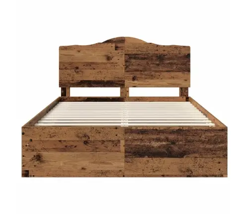 Gultas Rāmis Vecs Koks 150 X 200 Cm Ciets Priedes Koks Vidaxl