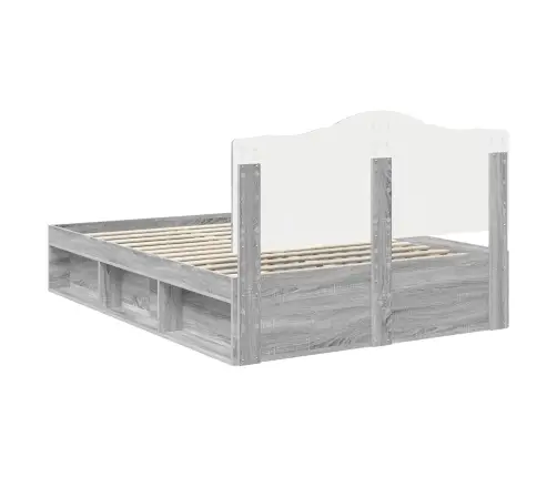 Voodi Raam Peaga Hall Sonoma 140 X 200 Cm Tahke Mänd