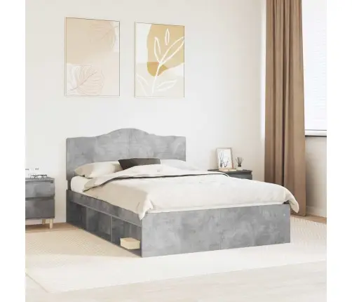 Lovos Rėmas Betoninė 140 X 190 Cm Kietos Pušies Mediena