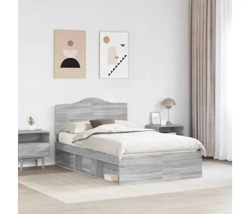Lovos Rėmas Pilkas Sonoma 135 X 190 Cm Kietos Pušies Mediena