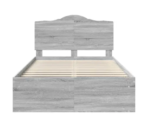 Lovos Rėmas Pilkas Sonoma 135 X 190 Cm Kietos Pušies Mediena