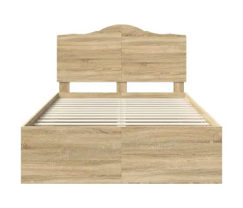 Voodi Raam Peaga Sonoma 120 X 200 Cm Tahke Mänd