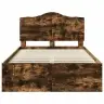 Lovos Rėmas Rūkyta Ąžuolas 120 X 200 Cm Kietos Pušies Mediena
