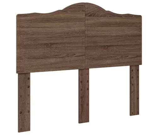 Gultas Rāmis Brūns Ozols 120 X 190 Cm Ciets Priedes Koks Vidaxl