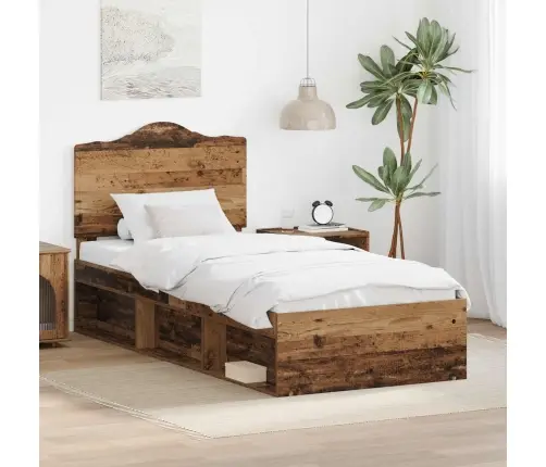 Gultas Rāmis Vecs Koks 90 X 200 Cm Ciets Priedes Koks Vidaxl