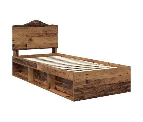 Gultas Rāmis Vecs Koks 90 X 200 Cm Ciets Priedes Koks Vidaxl