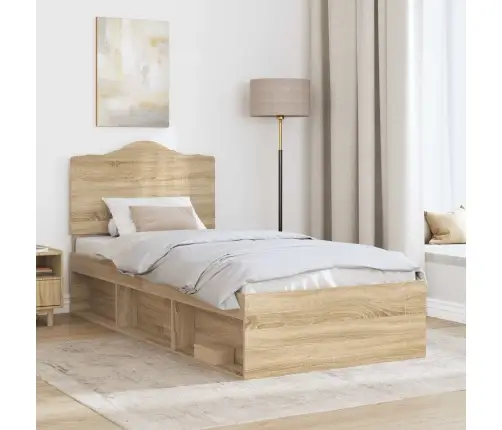 Gultas Rāmis Sonoma 90 X 190 Cm Ciets Priedes Koks Vidaxl