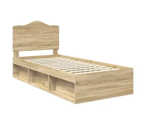 Gultas Rāmis Sonoma 90 X 190 Cm Ciets Priedes Koks Vidaxl