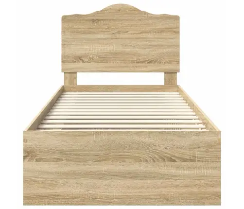 Gultas Rāmis Sonoma 90 X 190 Cm Ciets Priedes Koks Vidaxl