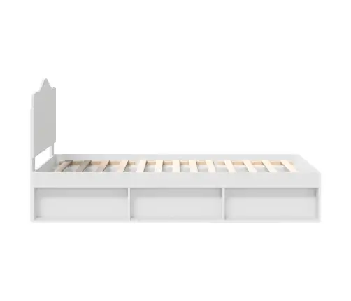 Lovos Rėmas Balta 75 X 190 Cm Kietos Pušies Mediena