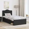 Gultas Rāmis Melna 75 X 190 Cm Ciets Priedes Koks Vidaxl