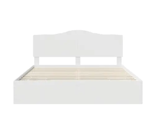 Gultas Rāmis Ar Atvilktni Balts 200 X 200 Cm Inženieru Koks Vidaxl