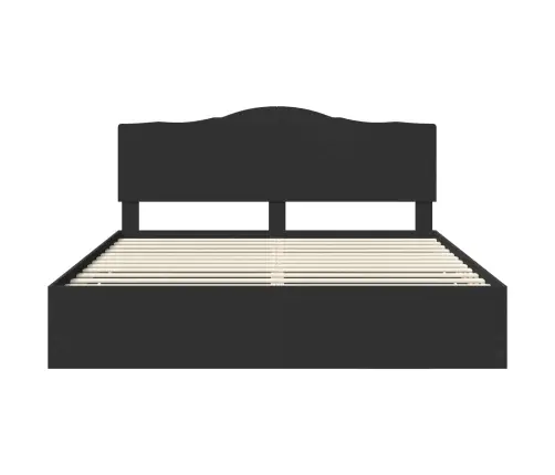 Voodi Raam Sahtliga Peaga Must 200 X 200 Cm Inseneripuit