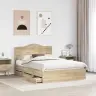 Gultas Rāmis Sonoma Ozols 160 X 200 Cm Inženieru Koks Vidaxl