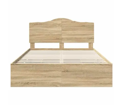Gultas Rāmis Sonoma Ozols 160 X 200 Cm Inženieru Koks Vidaxl