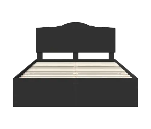 Voodi Raam Sahtliga Peaga Must 140 X 200 Cm Inseneripuit