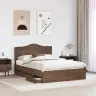 Gultas Rāmis Brūns Ozols 140 X 200 Cm Inženieru Koks Vidaxl