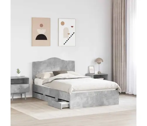 Voodi Raam Sahtliga Peaga Betoonhall 120 X 200 Cm Inseneripuit