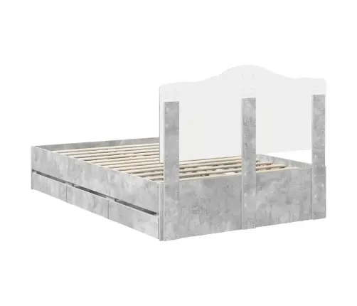 Voodi Raam Sahtliga Peaga Betoonhall 120 X 200 Cm Inseneripuit