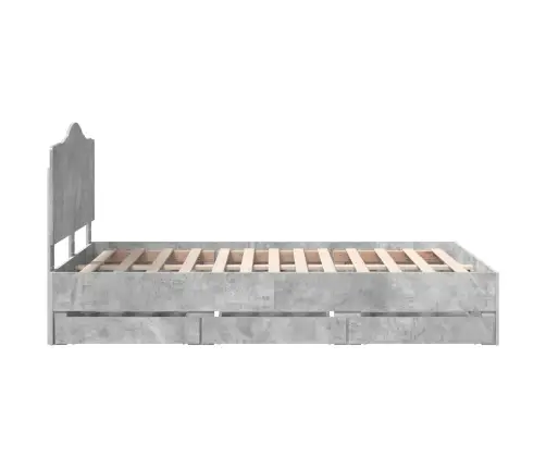 Voodi Raam Sahtliga Peaga Betoonhall 120 X 200 Cm Inseneripuit