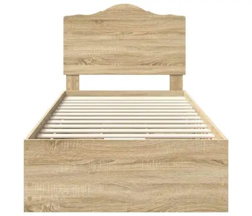 Gultas Rāmis Sonoma Ozols 100 X 200 Cm Inženieru Koks Vidaxl