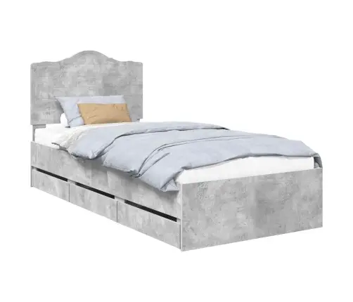 Voodi Raam Sahtliga Peaga Betoonhall 90 X 190 Cm Inseneripuit