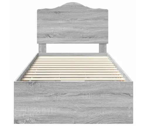 Lovos Rėmas Pilkas Sonoma 90 X 190 Cm Inžinerinė Mediena