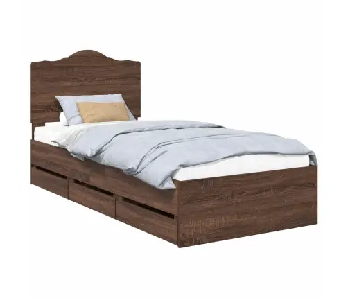 Lovos Rėmas Rudas Ąžuolas 90 X 190 Cm Inžinerinė Mediena