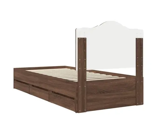 Lovos Rėmas Rudas Ąžuolas 90 X 200 Cm Inžinerinė Mediena