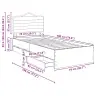 Gultas Rāmis Sonoma Ozols 75 X 190 Cm Inženieru Koks Vidaxl